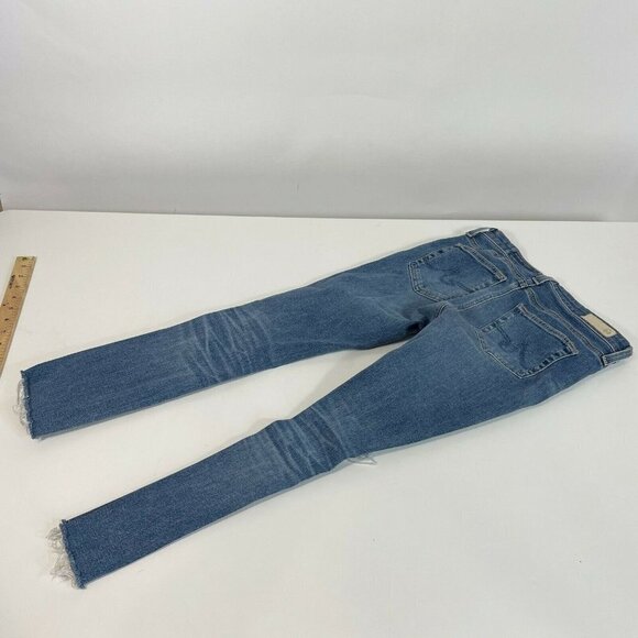 Adriano Goldschmied Womens Prima Cigarette Crop Jeans 25R Mid Rise Distressed - Picture 3 of 10